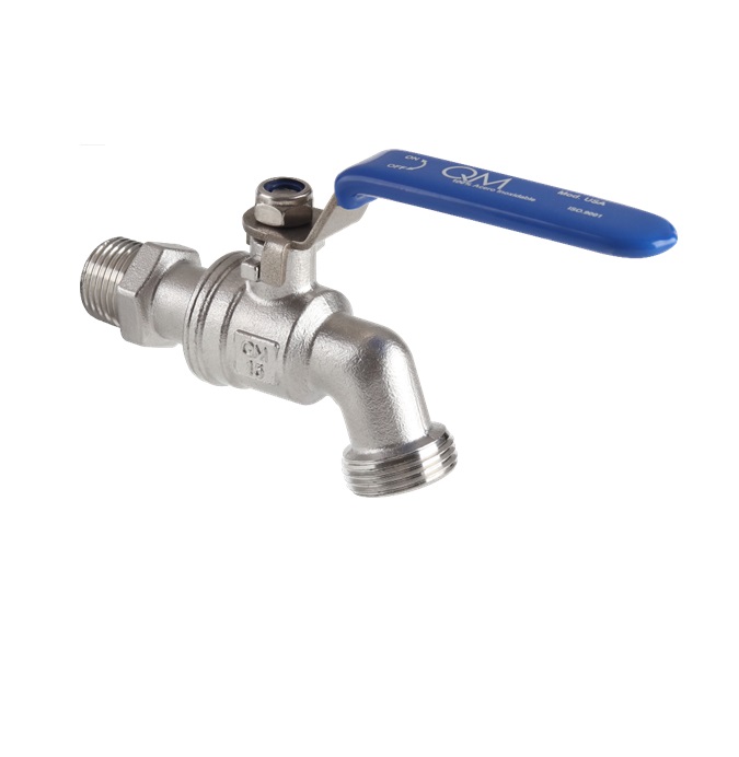 LLAVE - VALVULA DE BOLA P/ MANG. SPECIF A.INOX 304 1/2" X 3/4" REF.QM USA.603.012.INOX QUALITY METAL