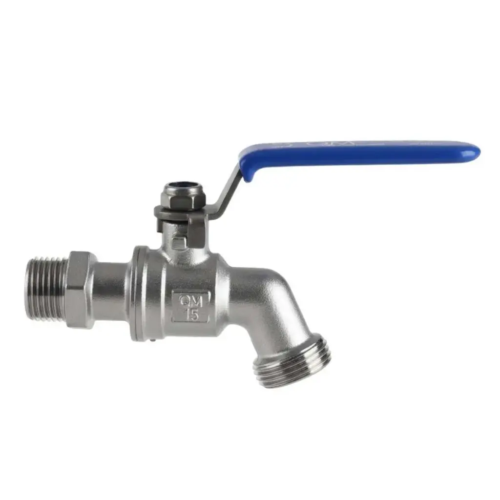 LLAVE - VALVULA DE BOLA P/ MANG. SPECIF A.INOX 304 1/2" X 3/4" REF.QM USA.603.012.INOX QUALITY METAL