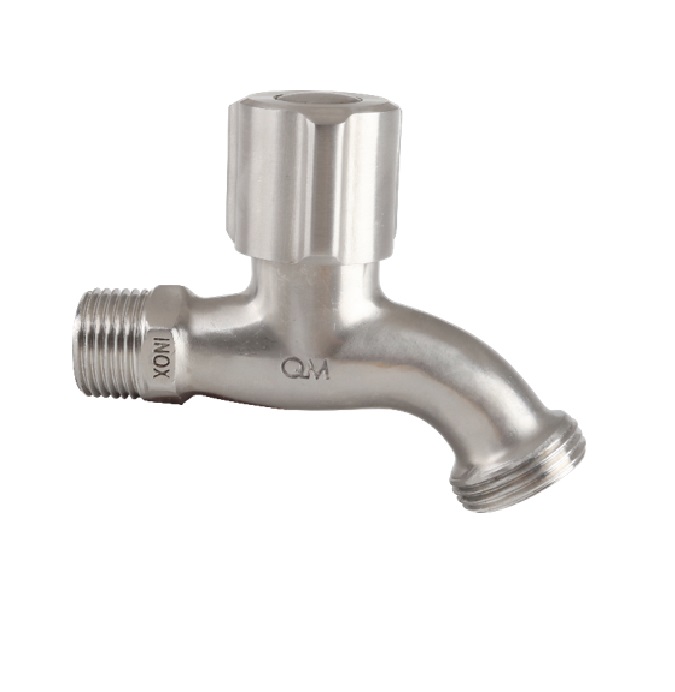 LLAVE - VALVULA P/ MANG. BASIC A.INOX 304 1/2" X 3/4" REF. QM USA.604.012.INOX MARCA QUALITY METAL