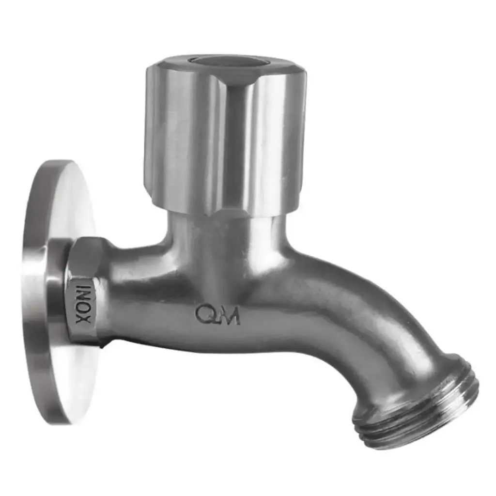 LLAVE - VALVULA P/ MANG. BASIC A.INOX 304 1/2" X 3/4" REF. QM USA.604.012.INOX MARCA QUALITY METAL