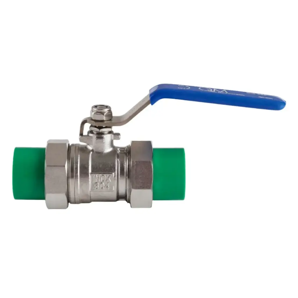 LLAVE - VALVULA DE PASO DE BOLA PPR ACERO INOX 304 1" REF. QM USA.605.100.INOX MARCA QUALITY METAL