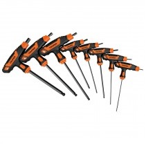 JUEGO DE LLAVES ALLEN EXTRAS LARGAS TIPO T PUNTA BOLA 8 PZAS MILIMETRICAS REF. K0933 MARCA TRUPER