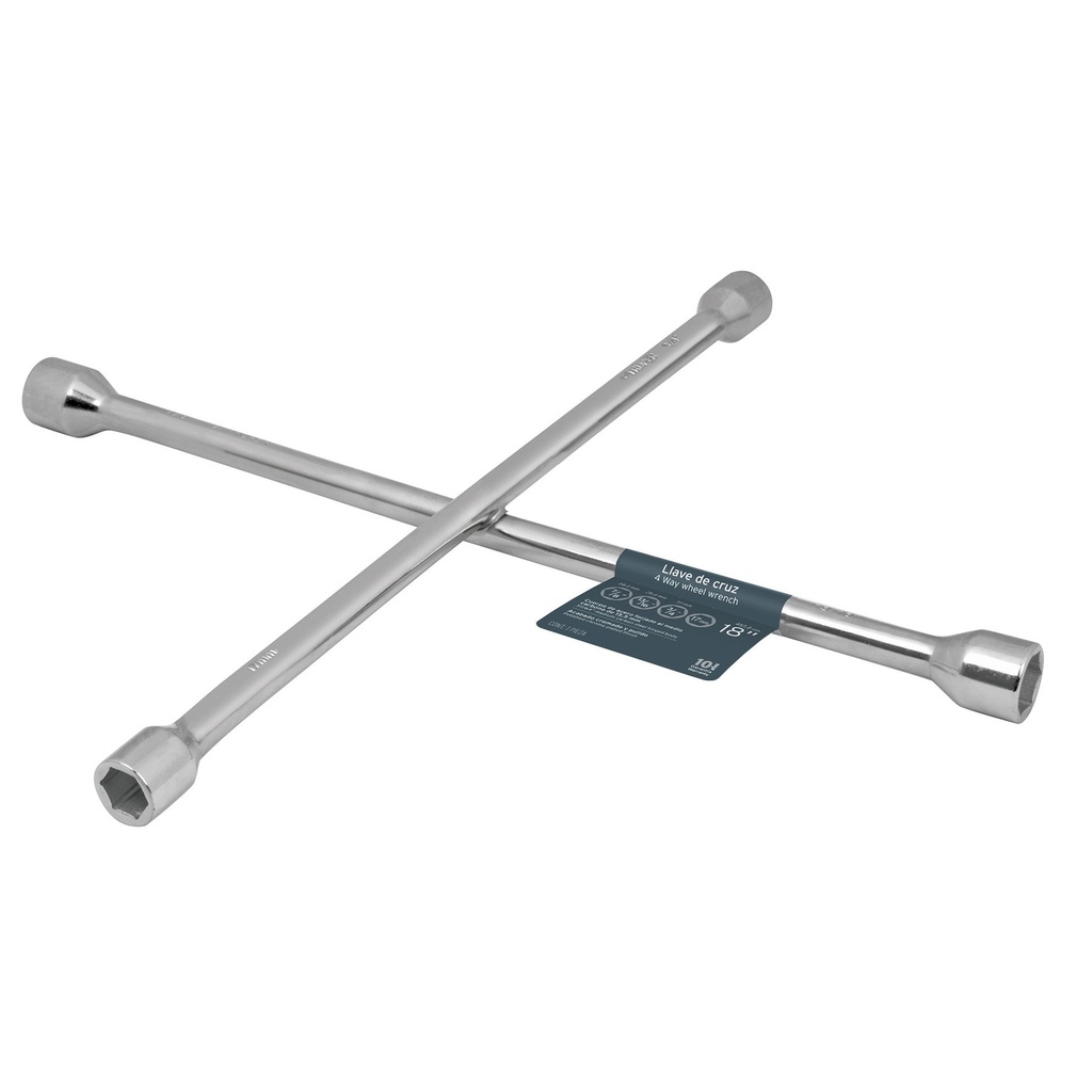 LLAVE CRUZ P/VEHICULO 20" 17MM - 3/4" - 3/16" - 7/8" MOD. LLCR-20" REF. 15481 MARCA TRUPER