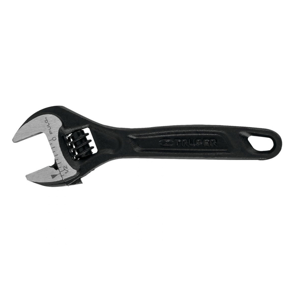 LLAVE AJUSTABLE 4" PAVONADA MOD. PET-4 REF. 15497 MARCA TRUPER