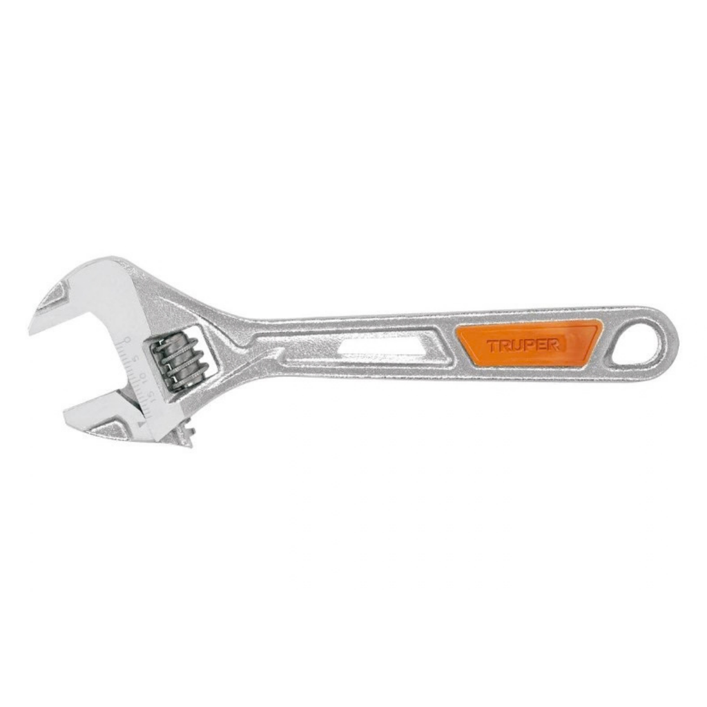 LLAVE AJUSTABLE F/VINIL 6" CROMADOS CON GRIP MOD.PET-6X REF. 15509 MARCA TRUPER