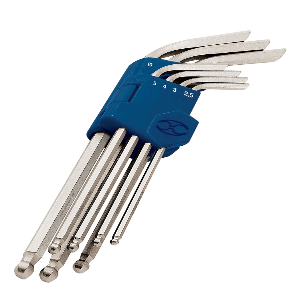 JUEGO DE LLAVE ALLEN LARGAS PUNTA DE BOLA MM 7 PZAS. MOD. ALLX-7M REF. 15548 MARCA TRUPER