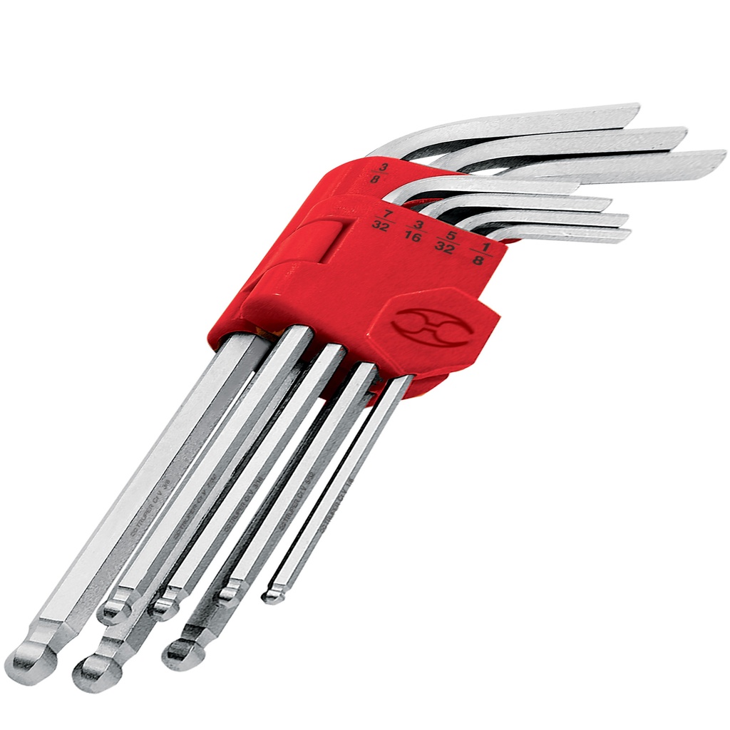 JUEGO DE LLAVE ALLEN LARGAS PUNTA DE BOLA "STD" 7 PZAS. MOD. ALLX-7P REF. 15551 MARCA TRUPER