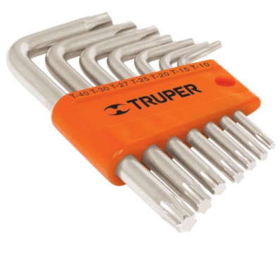 JUEGO DE LLAVE TORX CORTAS 7 PZAS MOD. TORX-7C REF.15552 MARCA TRUPER