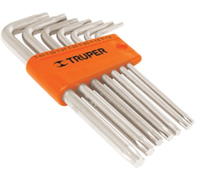 JUEGO DE LLAVE TORX LARGA 7 PZAS MOD. TORX-7L REF.15553 MARCA TRUPER