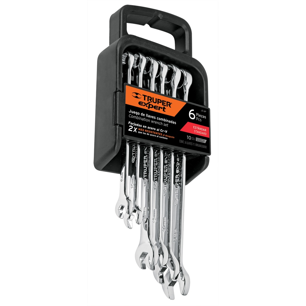 JUEGO DE LLAVE COMBINADA 6 PZAS 9-15MM ( MILIMETRICA ) MOD. JC-6M REF-15770 MARCA TRUPER