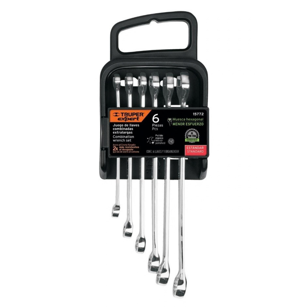 JUEGO DE LLAVE 6 PZAS PULGADA COMBINADA REF.15772 JC-6P MARCA TRUPER