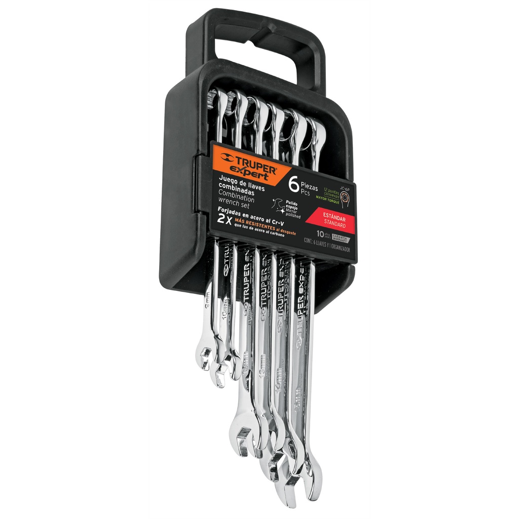 JUEGO DE LLAVE 6 PZAS PULGADA COMBINADA REF.15772 JC-6P MARCA TRUPER