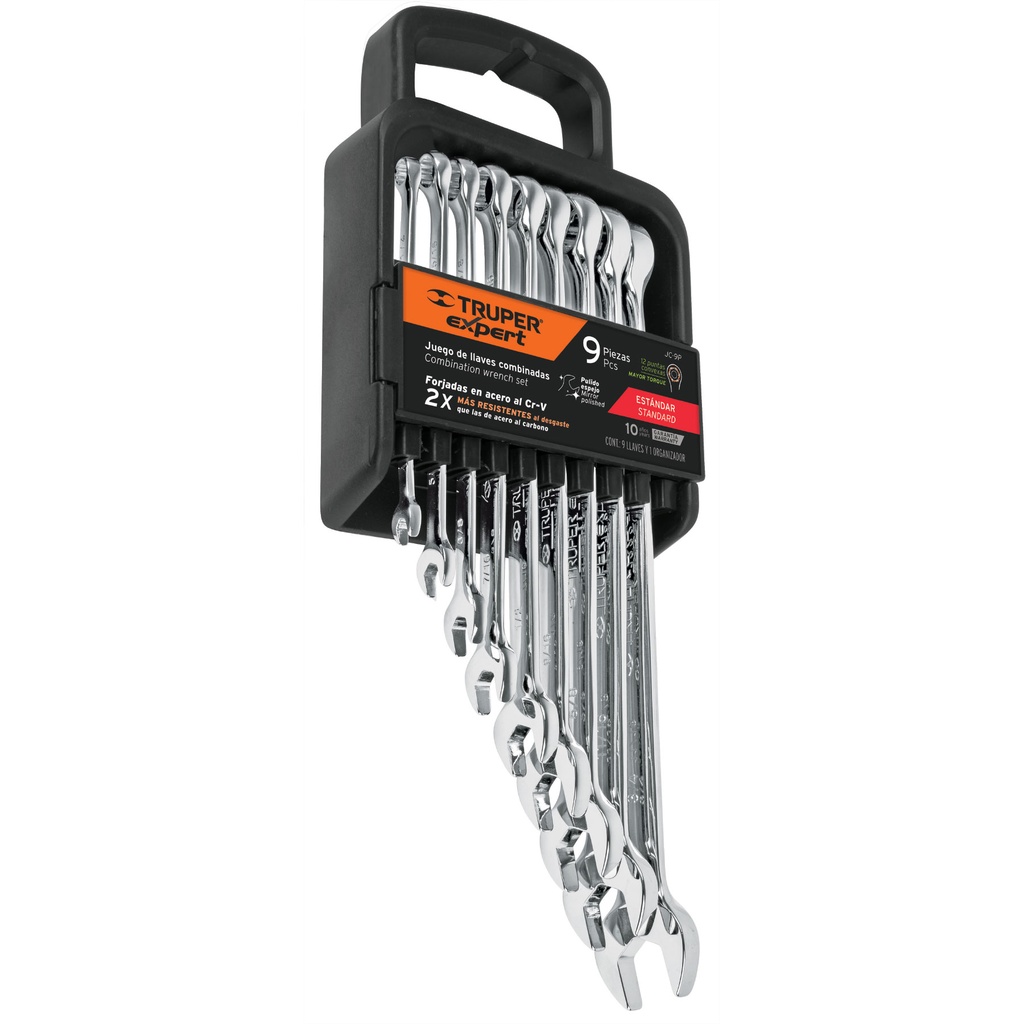 JUEGO DE LLAVE 9 PZAS MM COMBINADA REF. 15774 COD. JC-9M MARCA TRUPER