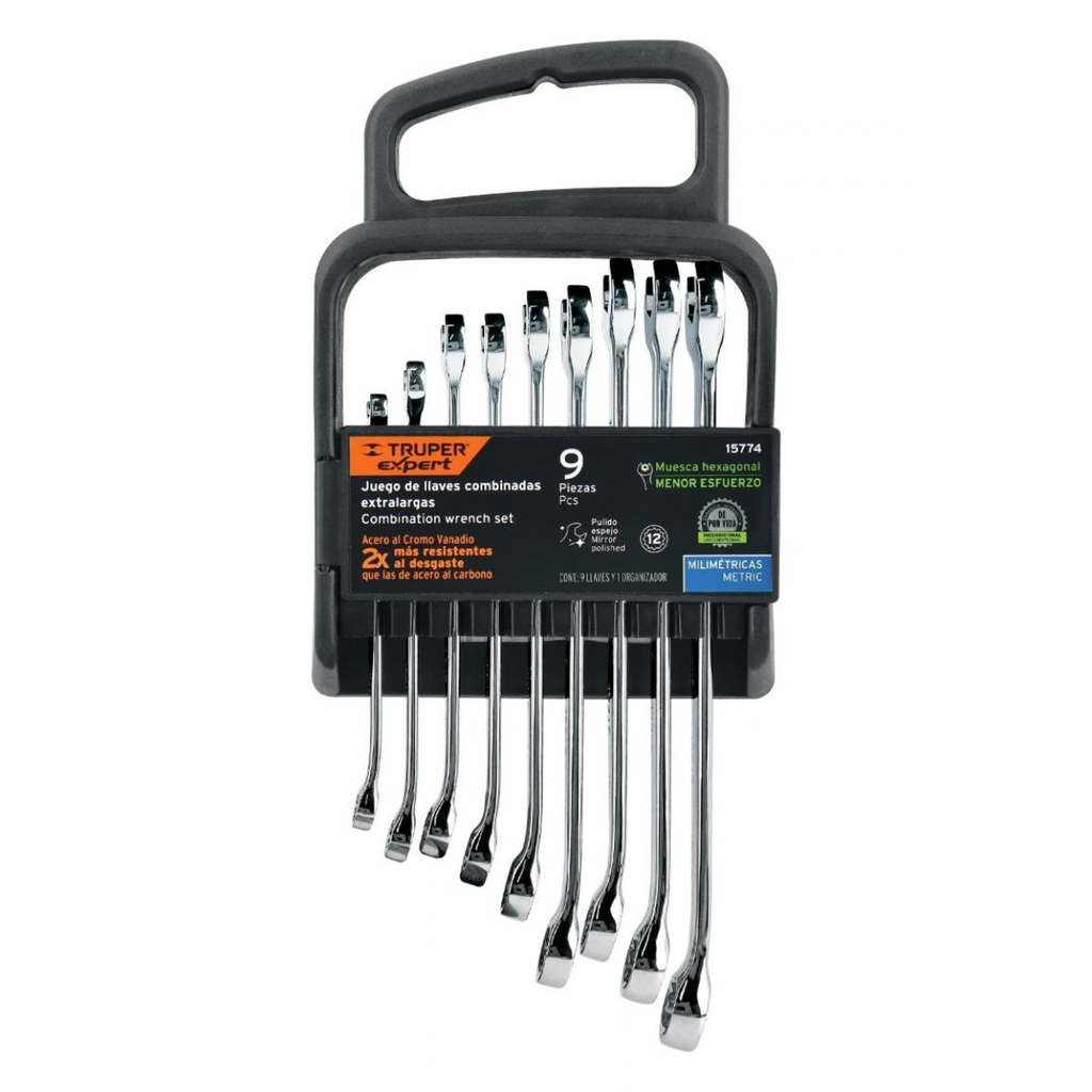 JUEGO DE LLAVE 9 PZAS MM COMBINADA REF. 15774 COD. JC-9M MARCA TRUPER