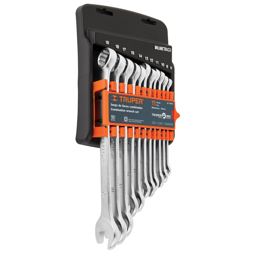 JUEGO DE LLAVE COMBINADA 6 - 22 MM MOD. JC-11M REF. 15778 MARCA TRUPER