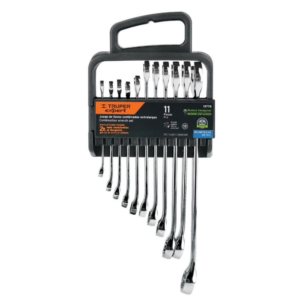 JUEGO DE LLAVE COMBINADA 6 - 22 MM MOD. JC-11M REF. 15778 MARCA TRUPER