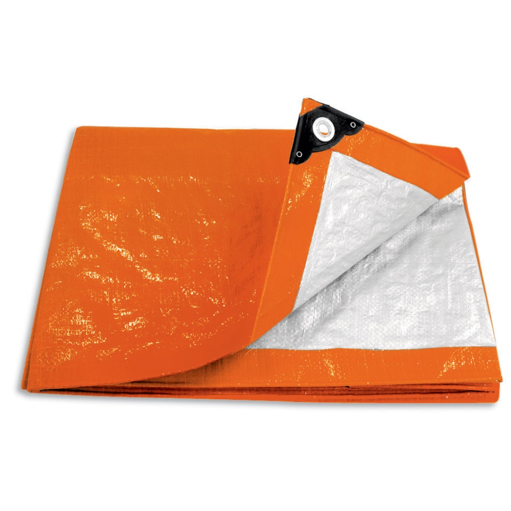 LONA DE POLIETILENO NARANJA / GRIS DE 3 X 3 MTS MOD. LP-33 N REF. 23756 MARCA PRETUL