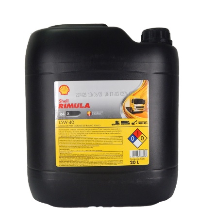 LUBRICANTE / ACEITE DIESEL RIMULA 15W 40 ( PAILA DE 20 LTR ) REF. R2 15W40 SAE 15W 40 MARCA SHELL