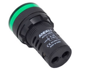 LUZ INDICADORA LED 120 V VERDE REF. CON14191 MARCA ANDELI