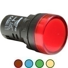 LUZ CONTROL LED DE SEÑALIZACION COLOR ROJO DE 22 MM REF. 17522 MARCA EBCHQ