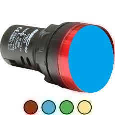 LUZ CONTROL LED DE SEÑALIZACION COLOR AZUL DE 22 MM REF. 17524 MARCA SAMG ELECTRIC