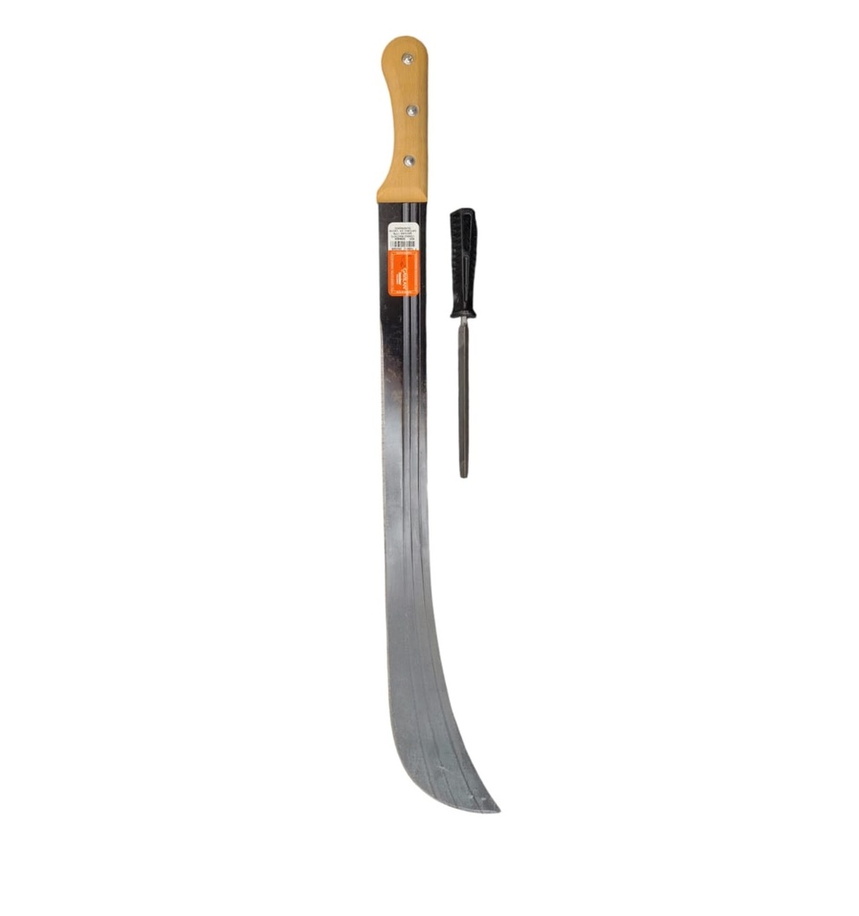 COMBO MACHETE LINIERO NATURAL M/MADERA 24" + LIMA TRIANGULAR REF. 65364824 MARCA GAVILAN / HERRAGRO
