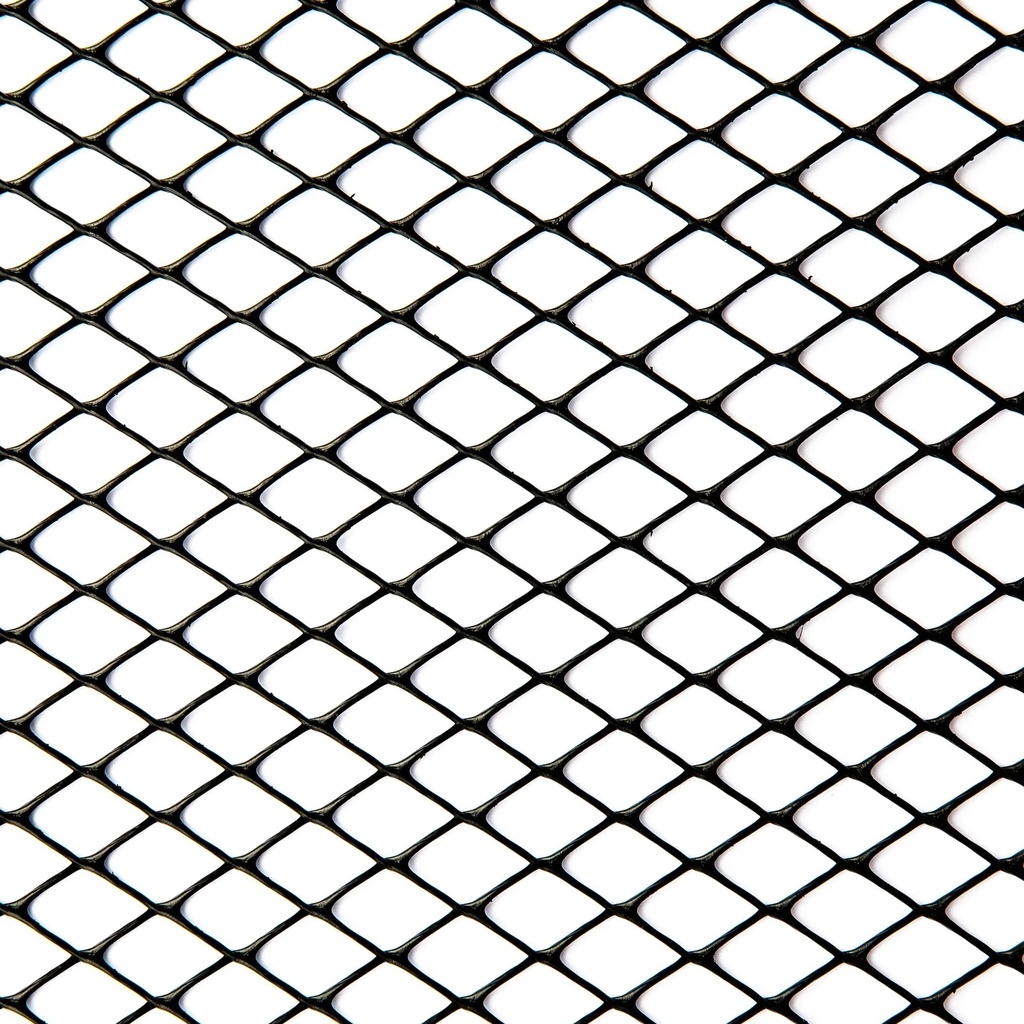MALLA PLASTICA DIAMANTE 11 MM X 11 MM ANCHO 1.00 MTR X 30 MTS (ROLLO) COLOR NEGRO MARCA TRICAL