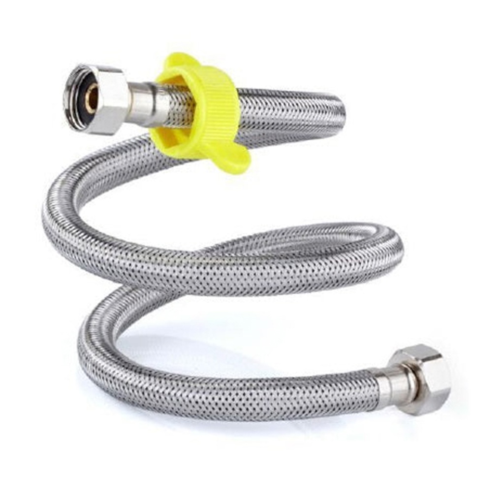 MANGUERA / CANILLA C / MALLA DE ACERO INOX PARA LAV. 1/2" X 1/2" X 60 CM REF. CAN.02.03 MARCA BARI