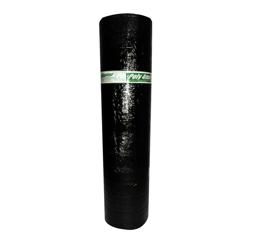 MANTO ASFALTICO POLY REFORZADO CON TELA DE POLIESTER 4 MM ESPESOR 1 X 10 MTS MARCA BITUPLAST