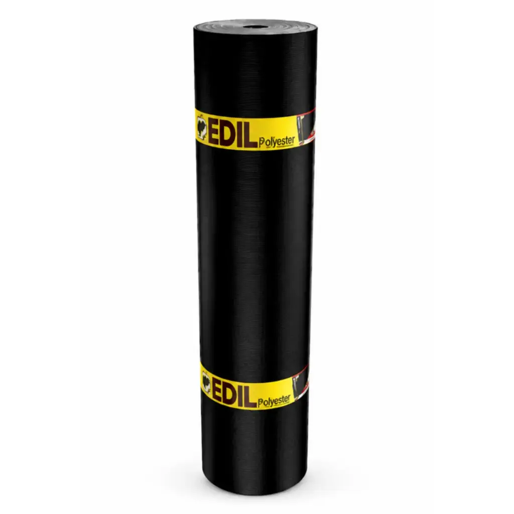 MANTO ASFALTICO POLY REFORZADO CON TELA DE POLIESTER 3 MM ESPESOR 1 X 10 MTS MARCA EDIL