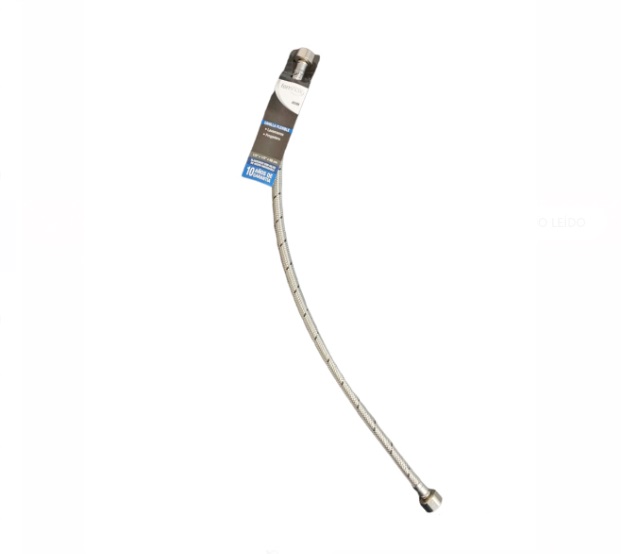 MANGUERA / CANILLA C/ MALLA DE ACERO INOX PARA LAV. DE 1/2" X 1/2" X 60CM REF.CAN114 MARCA FERRINOX