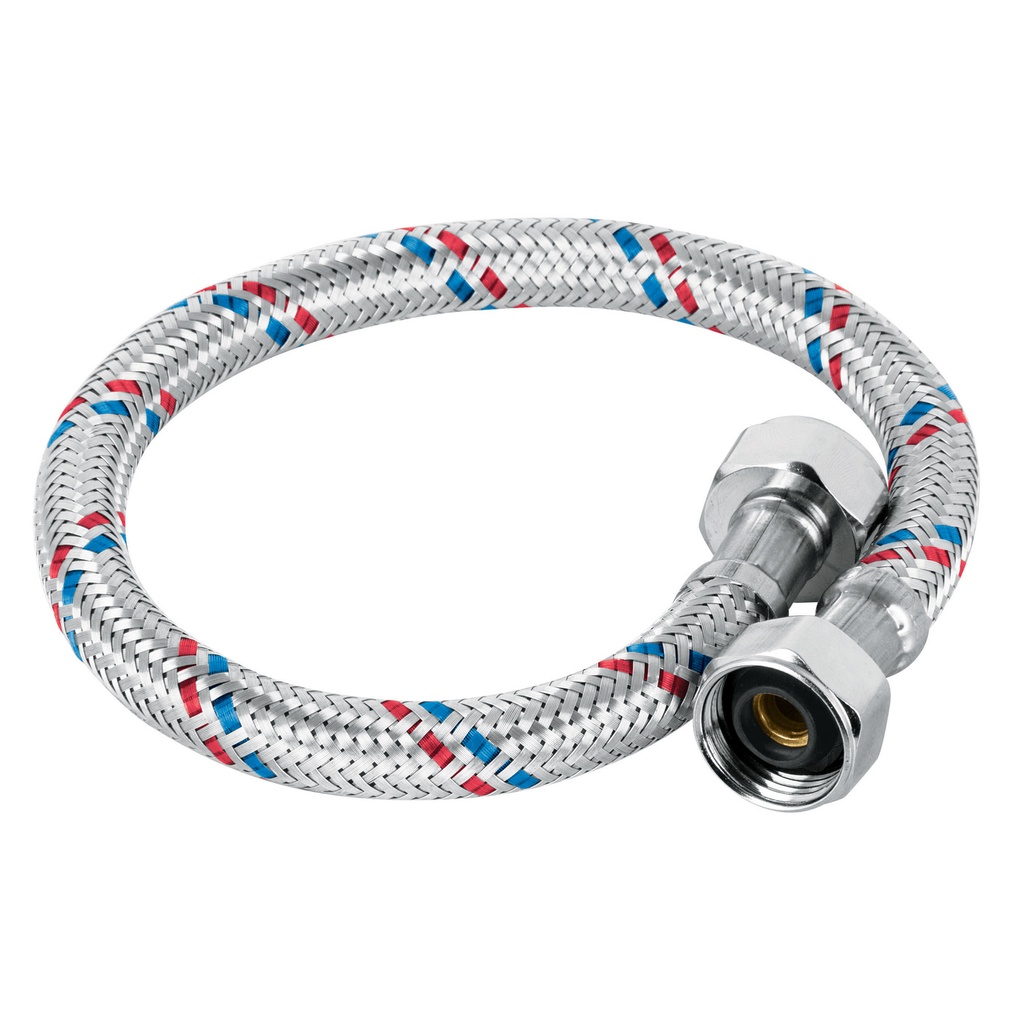 MANGUERA / CANILLA FLEXIBLE C / MALLA DE ALUMINIO DE 1/2" X 1/2" MOD. FLA-40P REF. 26020 MARCA FOSET