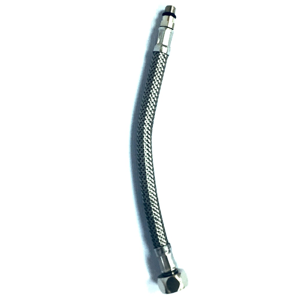 MANGUERA / CANILLA FLEXIBLE CUELLO CORTO P/FREG-LAVAM 10MM DE 1/2" X 3/8" 40CM REF.02-R004 MARCA FP