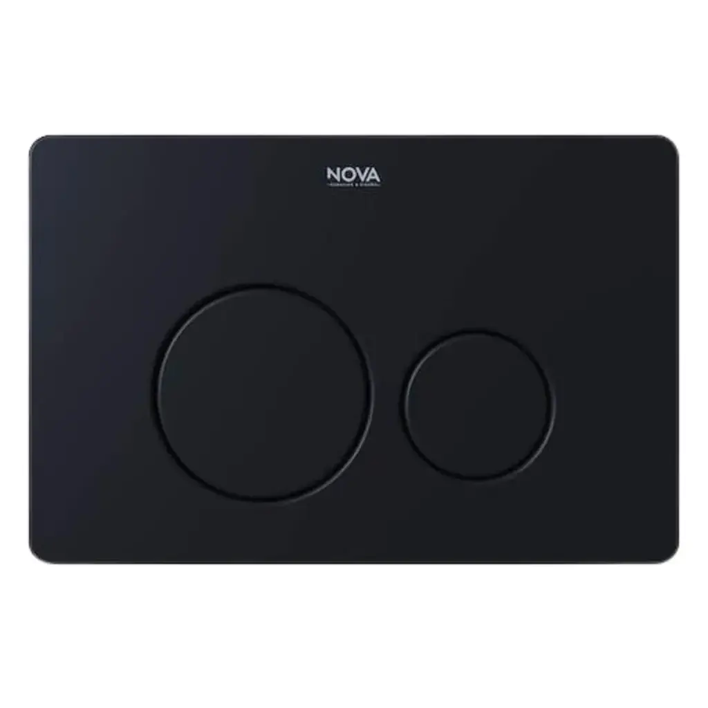 MANDO / PLACA DUAL DE ACCIONAMIENTO LUX P/ SISTEMA ECOFLUSH ACABADO NOIR / NEGRO REF. NVCIS7232 NOVA