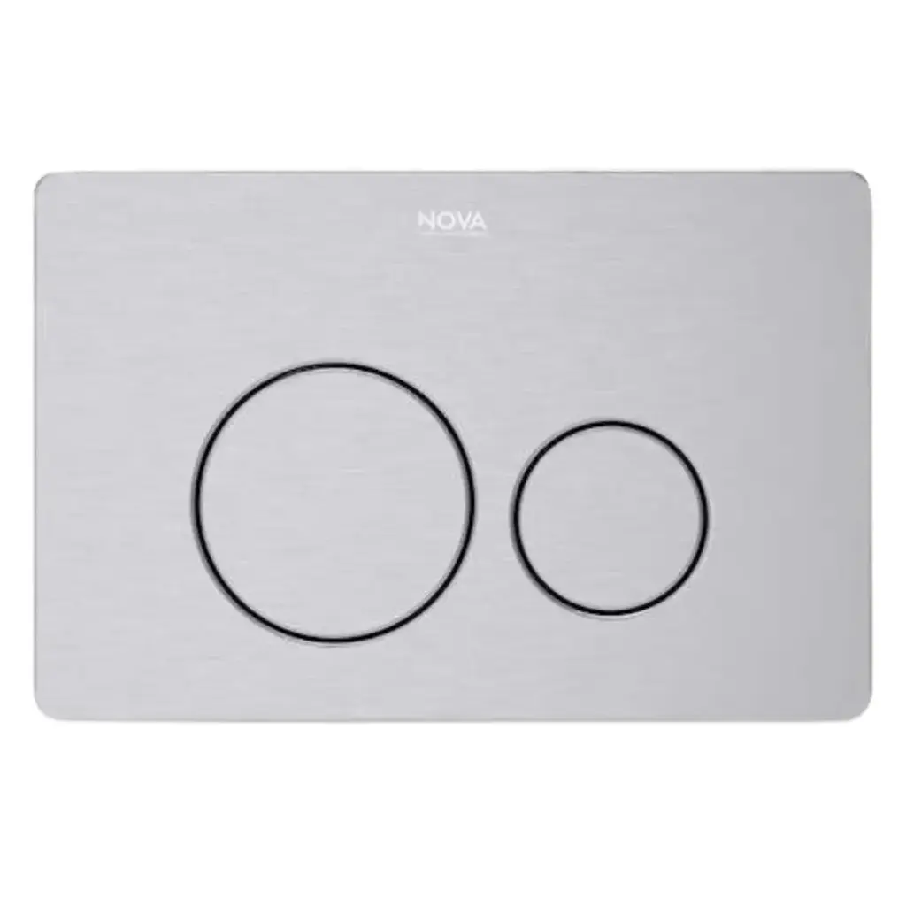 MANDO / PLACA DUAL DE ACCIONAMIENTO LUX P/SISTEMA ECOFLUSH ACABADO INOX -BRUSHED REF. NVCIS7233 NOVA