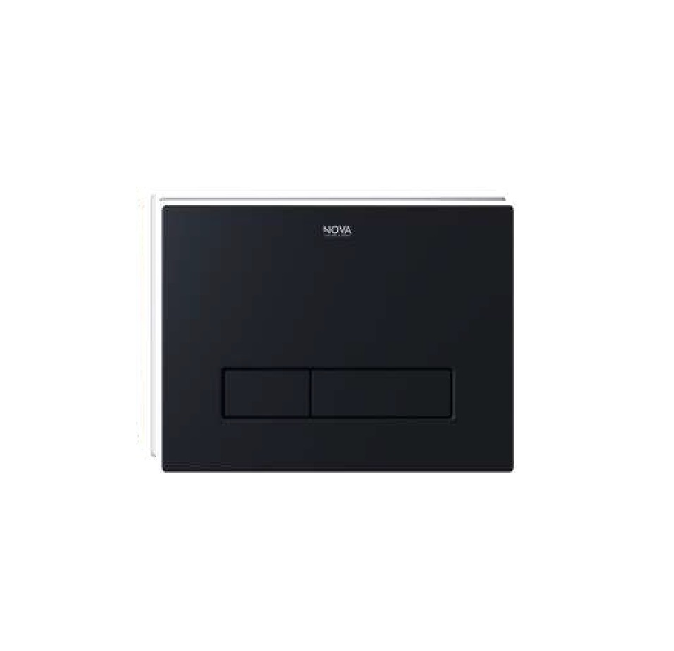MANDO / PLACA DUAL DE ACCIONAMIENTO CONFORF P/ SISTEMA ECOFLUSH NOIR / NEGRO REF. NVCIS7251 NOVA