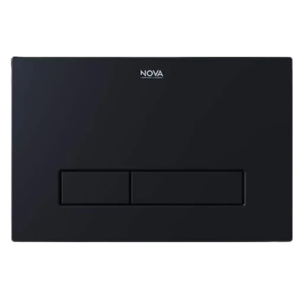 MANDO / PLACA DUAL DE ACCIONAMIENTO CONFORF P/ SISTEMA ECOFLUSH NOIR / NEGRO REF. NVCIS7251 NOVA