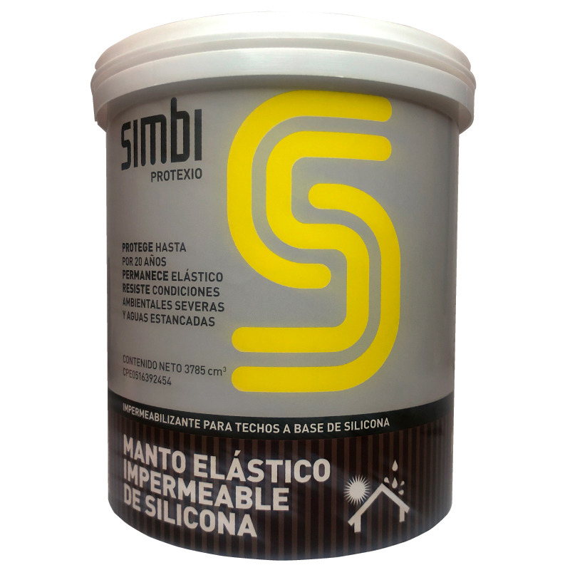 MANTO ELASTICO IMPERMEABILIZANTE DE SILICONA 1GL 3785 CM3 COLOR GRIS REF.1060000004 MARCA SILIPEX