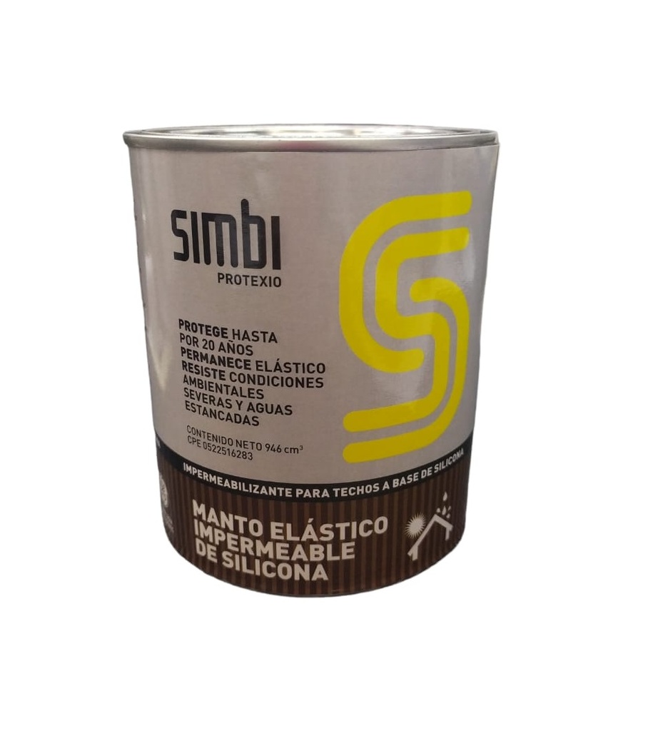 MANTO ELASTICO IMPERMEABILIZANTE DE SILICONA 1/4 GL COLOR GRIS REF.1060000064 / 001188 MARCA SILIPEX