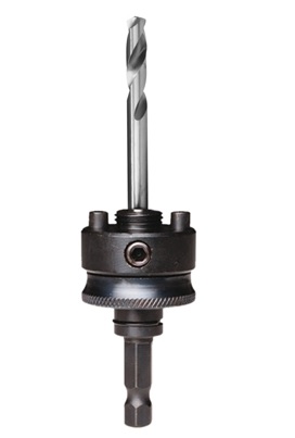 MANDRIL P/SIERRA COPA 3/8 " (9.5MM) (1 1/4" - 8.9/32") BROCA PILOTO ACERO REF. A10 MARCA STARRETT