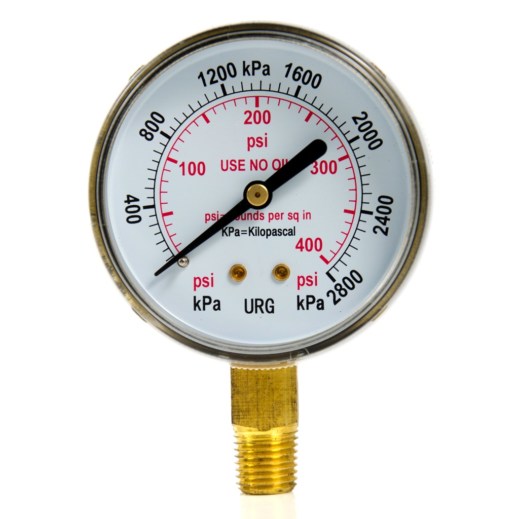 MANOMETRO RELOJ DE 0-400 PSI DE 2 1/2" URG REF. 02001294 MARCA WELDTECH