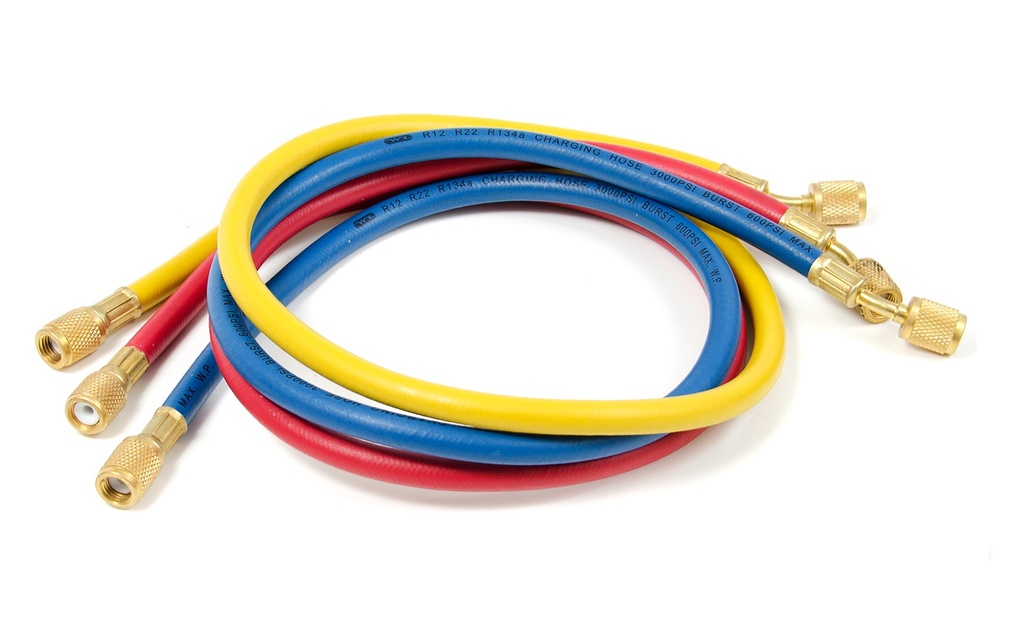 MANGUERA DE CARGA PARA REFRIGERACION R-134A, LONGITUD DE 36" REF. 2001781 MARCA WELDTECH