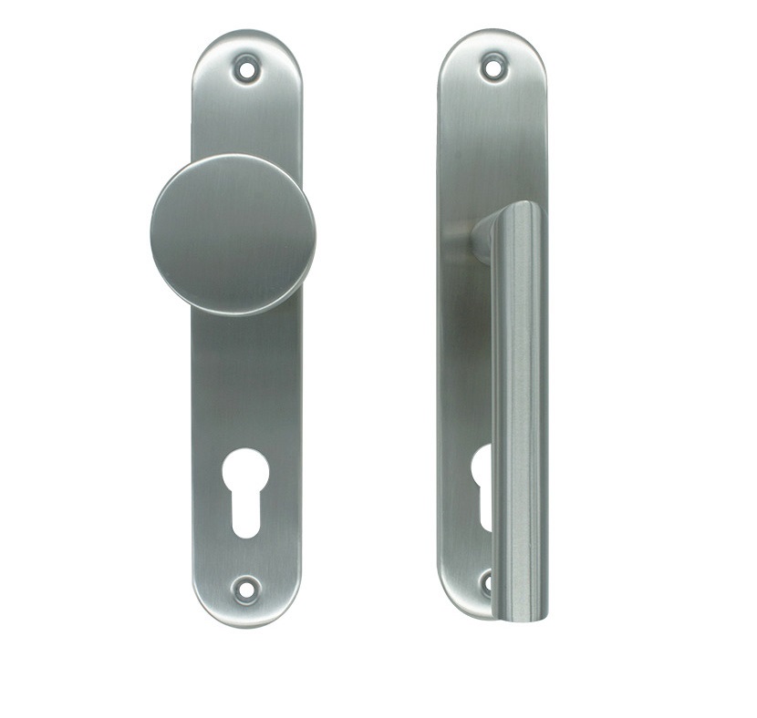 MANILLA OVALADA P/PTA PPAL DER-IZQ MOD. TORONTO ACERO INOX MOD.ZCE-2492AD REF. CE0233 MARCA ZOE