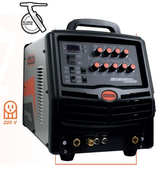 MAQUINA DE SOLDAR TIG PULSADA AC/DC ALUMARC 200PRO REF.402-216 MARCA HOFFMAN ARC