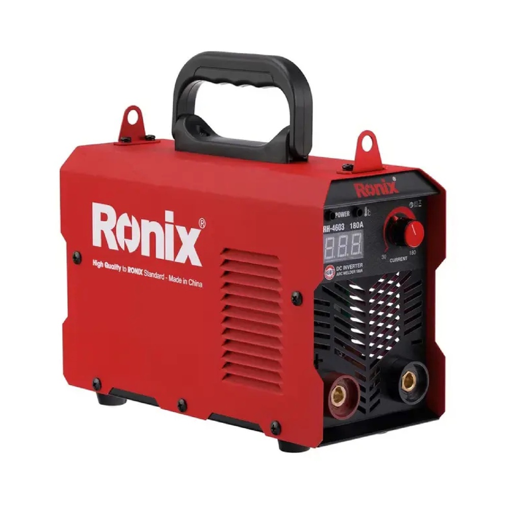 MAQUINA SOLDAR INVERTER DC 180AMP 110-220V CAB-TIERRA-PINZA-CARETA-CEP REF. RH-4603V MARCA RONIX