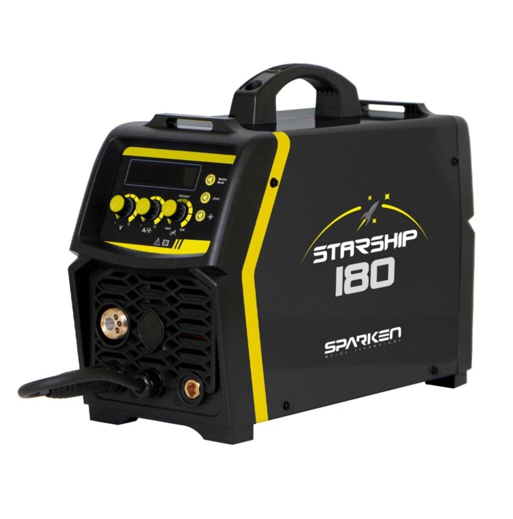 MAQUINA DE SOLDAR STARSHIP 180AMP INCLUYE ANTORCHA MIG CABLE TIERRA+ PINZA REF.904-101 MARCA SPARKEN