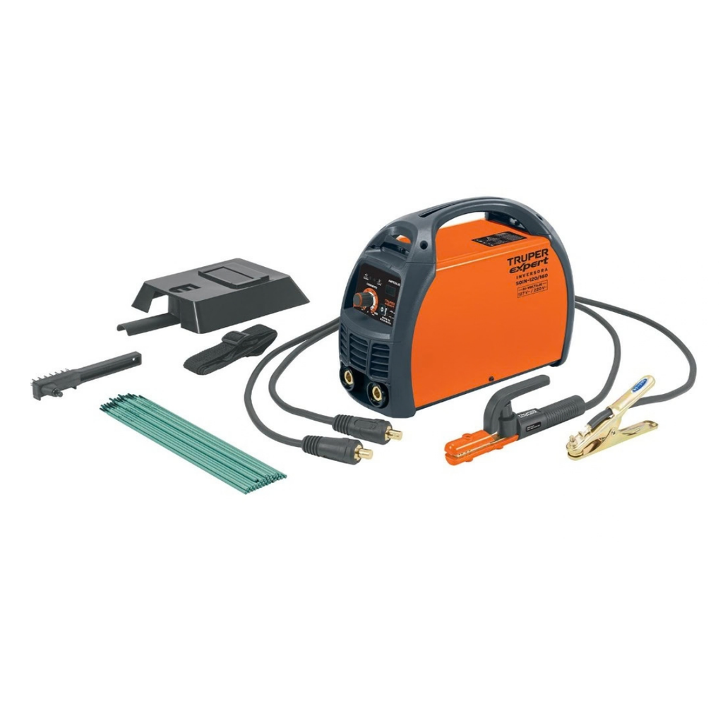 MAQUINA DE SOLDAR INVERTER 160 AMP BI-VOLTAJE 127/ 220V + ACCESORIOS PINZAS REF. 13695 MARCA TRUPER