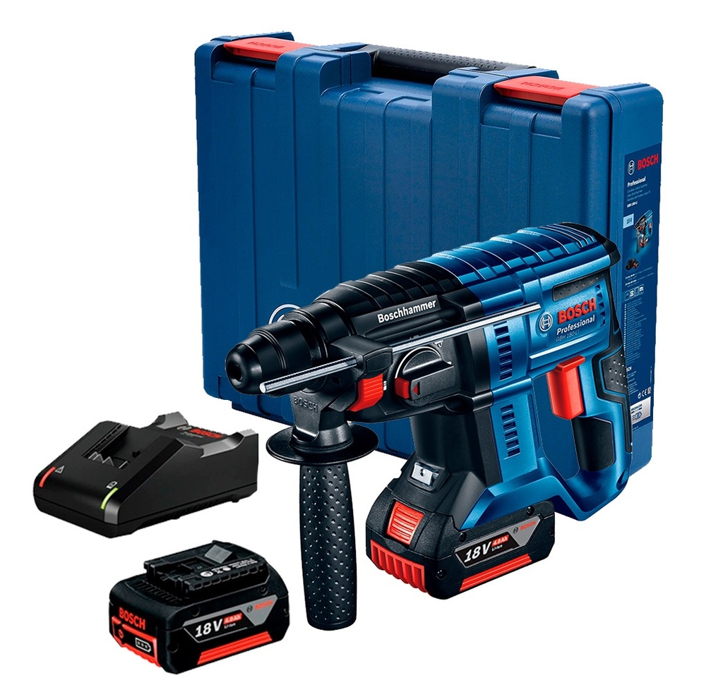 MARTILLO PERFORADOR / DEMOLEDOR CONCRETO 2KG 18V SDS PLUS 4.0 AHLI C/MAL+2BAT REF. GBH 180-LI / 865407 MARCA BOSCH