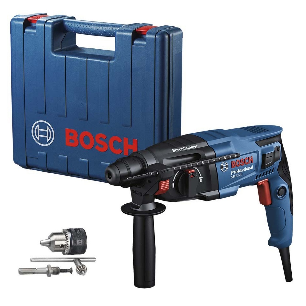 MARTILLO PERFORADOR/ DEMOLEDOR CONCRETO 1/2" SDS PLUS 650W 5.4 A C/MALETA REF.GBH 2-20 D MARCA BOSCH