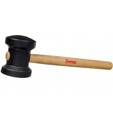 MARTILLO DE GOMA 3" 80 MM P/ SUPERFICIES SUAVES CAB. NEGRO M/ MADERA REF. 61276 COD.412765 CORTAG RT